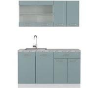 Vicco Cuisine R-Line, Bleu-gris, 140cm , PT Marbre Bleu-gris G