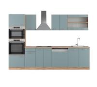 Vicco Cuisine R-Line, Bleu-Gris/chêne doré, 300cm