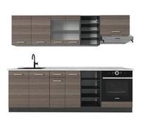 Vicco Cuisine R-Line, Gris noble/Anthracite, 240cm , PT Marbre Gris noble/Anthracite G