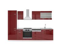 Vicco Cuisine R-Line, Rouge Brillant/Blanc, 300cm sans PT
