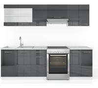 Cuisine Raul, 240 cm , PT Marbre, Anthracite, Vicco