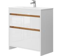 Vicco Detmold, 2 pièces, armoire basse 80 cm, Blanc