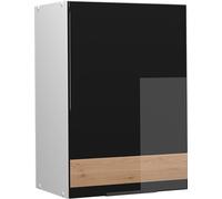 Vicco elément haut de cuisine Fame-Line, 45 cm, Chêne noir brillant/Blanc