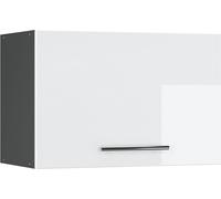 Vicco elément Haut de Cuisine Fame-Line, Blanc Haute Brillance/Anthracite, 60 cm Plat