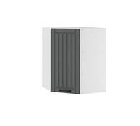 Vicco Elément Haut de Cuisine Fame-Line, Anthracite Campagne, 57cm | Façade en MDF · 2 Tablettes · Fermeture douce · Poignées en métal · Solution d’angle gain de place ✓