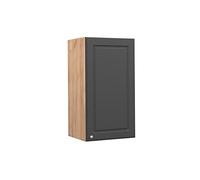 Vicco Elément Haut de Cuisine Fame-Line, Anthracite-Or, 40cm | Façade en MDF · Fermeture douce · 2 Tablettes · Poignées en métal · ✓ Rangement pratique