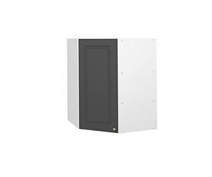 Vicco Elément Haut de Cuisine Fame-Line, Anthracite-Or, 57cm | Façade en MDF · 2 Tablettes · Fermeture douce · Poignées en métal · Solution d’angle gain de place ✓