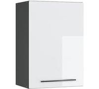 Vicco elément Haut de Cuisine Fame-Line, Blanc Haute Brillance/Anthracite, 50 cm