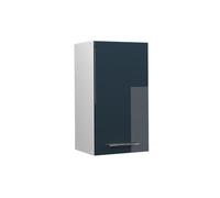Vicco Elément Haut de Cuisine Fame-Line, Bleu foncé Brillant, 40cm | Façade en MDF · Fermeture douce · 2 Tablettes · Poignées en métal · ✓ Rangement pratique