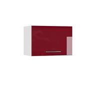 Vicco Elément Haut de Cuisine Fame-Line, Rouge Bordeaux Haute Brillance, 60cm Plat, à Combiner avec d'autres modules de la série Fame-Line