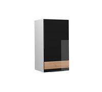 Vicco elément haut de cuisine Fame-Line, 40 cm, Chêne noir brillant/blanc