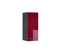 Vicco Elément Haut de Cuisine Fame-Line, Rouge Bordeaux Haute Brillance, 30cm, à Combiner avec d'autres modules de la série Fame-Line