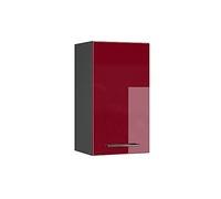 Vicco elément Haut de Cuisine Fame-Line, Rouge Bordeaux Haute Brillance/Anthracite, 40 cm