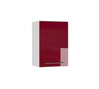 Vicco Elément Haut de Cuisine Fame-Line, Rouge Bordeaux Haute Brillance, 50cm, à Combiner avec d'autres modules de la série Fame-Line