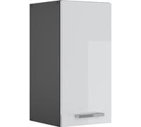 Vicco elément haut de cuisine R-Line, 30 cm, Blanc Haute brillance/Anthracite