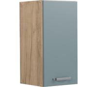Vicco elément haut de cuisine R-Line, 30 cm, Bleu-gris/Chêne de force doré