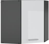 Vicco elément haut de cuisine R-Line, 57 cm, Blanc Haute brillance/Anthracite