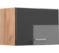 Vicco elément haut de cuisine R-Line, 60 cm Plat, Anthracite Haute brillance/Chêne de force doré