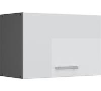 Vicco elément haut de cuisine R-Line, 60 cm Plat, Blanc Haute brillance/Anthracite