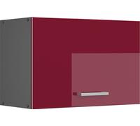 Vicco elément haut de cuisine R-Line, 60 cm Plat, Rouge bordeaux Haute brillance/Anthracite