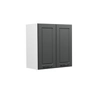 Vicco Elément Haut de Cuisine R-Line, Anthracite Campagne, 60cm | Façade en MDF · 1 Tablette · Profondeur - 31 cm · Librement combinable · ✓ Rangement pratique