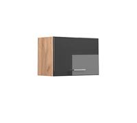 Vicco Elément Haut de Cuisine R-Line, Anthracite Haute Brillance, 60cm | Porte s'ouvrant vers le haut · ✓ Au-dessus de la hotte aspirante · Profondeur - 31 cm · Librement combinable · 1 Porte