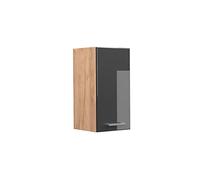 Vicco elément Haut de Cuisine R-Line, Anthracite Haute Brillance/Chêne de Force doré, 30 cm