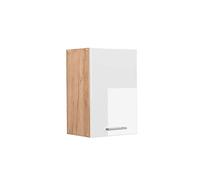 Vicco elément Haut de Cuisine R-Line, Blanc Haute Brillance/Chêne de Force doré, 40 cm