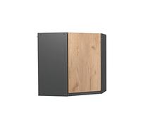 Elément haut de cuisine R-Line, 57cm J-Shape, Chêne de force doré/Anthracite, Vicco 39746