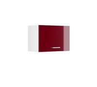 Vicco elément haut de cuisine R-Line, 60 cm Plat, Rouge bordeaux Haute brillance/Blanc