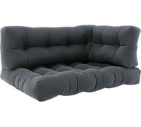Vicco ensemble de coussins de palette Flocken, 120 x 80 cm 3 parties, Anthracite