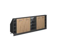 Vicco Ensemble de Meuble sous Pente Rion Chêne Artisan/Anthracite