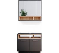 Vicco Ensemble de meubles de salle de bain Beatrice, 2 parties, Anthracite/Sonoma