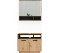 Vicco Ensemble de meubles de salle de bain Beatrice, 2 parties, Chêne/Anthracite