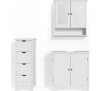 Vicco Ensemble de meubles de salle de bain Bianco, 3 parties, Blanc