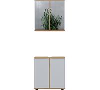 Vicco Ensemble de meubles de salle de bain Didi, 2 pièces, meuble bas 60 cm, Blanc/Artisan