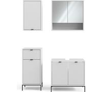 Vicco Ensemble de meubles de salle de bain Eliza, 4 pièces, Blanc