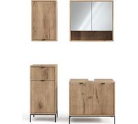 Vicco Ensemble de meubles de salle de bain Eliza, 4 pièces, Chêne Viking