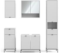 Vicco Ensemble de meubles de salle de bain Eliza, 5 pièces, Blanc