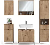 Vicco Ensemble de meubles de salle de bain Eliza, 5 pièces, Chêne Viking