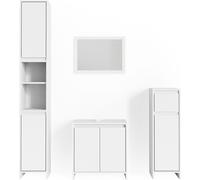 Vicco Ensemble de meubles de salle de bain Emma, 4 parties, Blanc