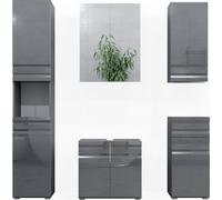 Vicco Ensemble de meubles de salle de bain Fredd, 5 pièces, Anthracite Haute brillance