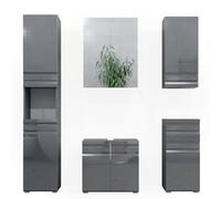 Vicco Ensemble de Meubles de Salle de Bain Freddy, Anthracite Haute Brillance, 5 pièces