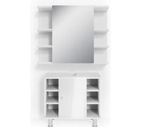 Vicco Ensemble de meubles de salle de bain Fynn, 2 parties, Blanc Haute brillance
