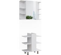 Vicco Ensemble de meubles de salle de bain Fynn, 2 pièces, armoire sous lavabo et armoire de toilette de salle de bains, Blanc