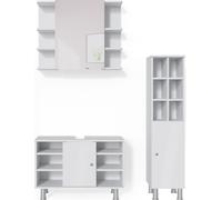 Vicco Ensemble de meubles de salle de bain Fynn, 3 parties, Blanc