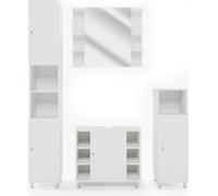 Vicco Ensemble de meubles de salle de bain Fynn, 4 parties, Blanc