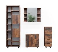 Ensemble de meubles de salle de bain Ilias, 4 parties, Chêne rustique, Chêne rustique, Vicco