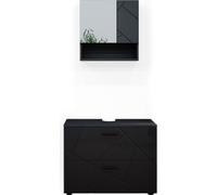 Vicco Ensemble de meubles de salle de bain Irma, 2 parties, Anthracite Haute brillance