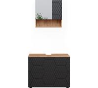 Vicco Ensemble de meubles de salle de bain Irma, 2 pièces, Chêne de force doré/Anthracite